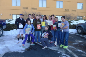Our youth with their donations to Ascension Lutheran Church.