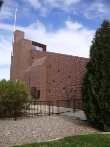 A view of the columbarium and memorial garden area at King of Kings.