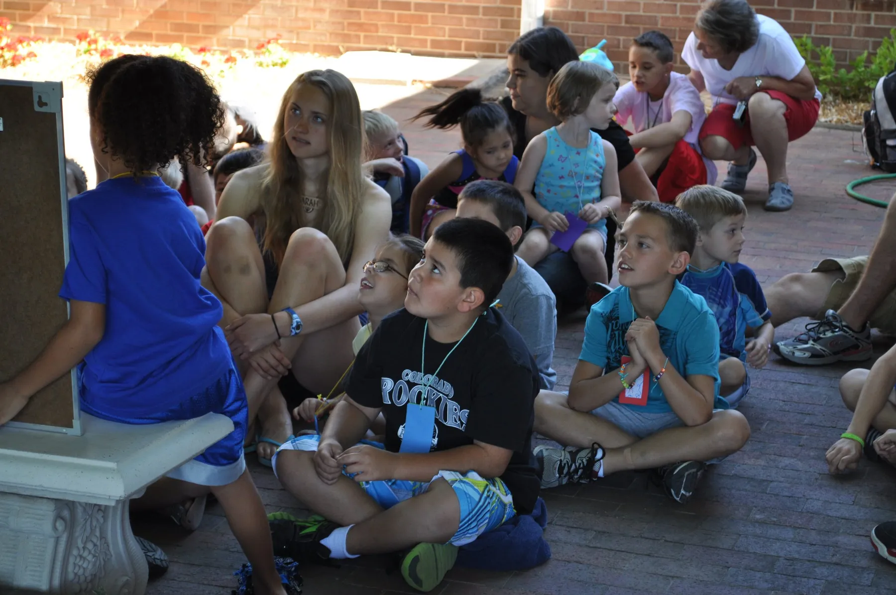 Children gathered for a lesson during Kings Kid Ministries.