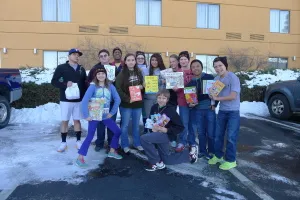 King of Kings youth at MSYG 2015 with donations for Ascension Lutheran Church.